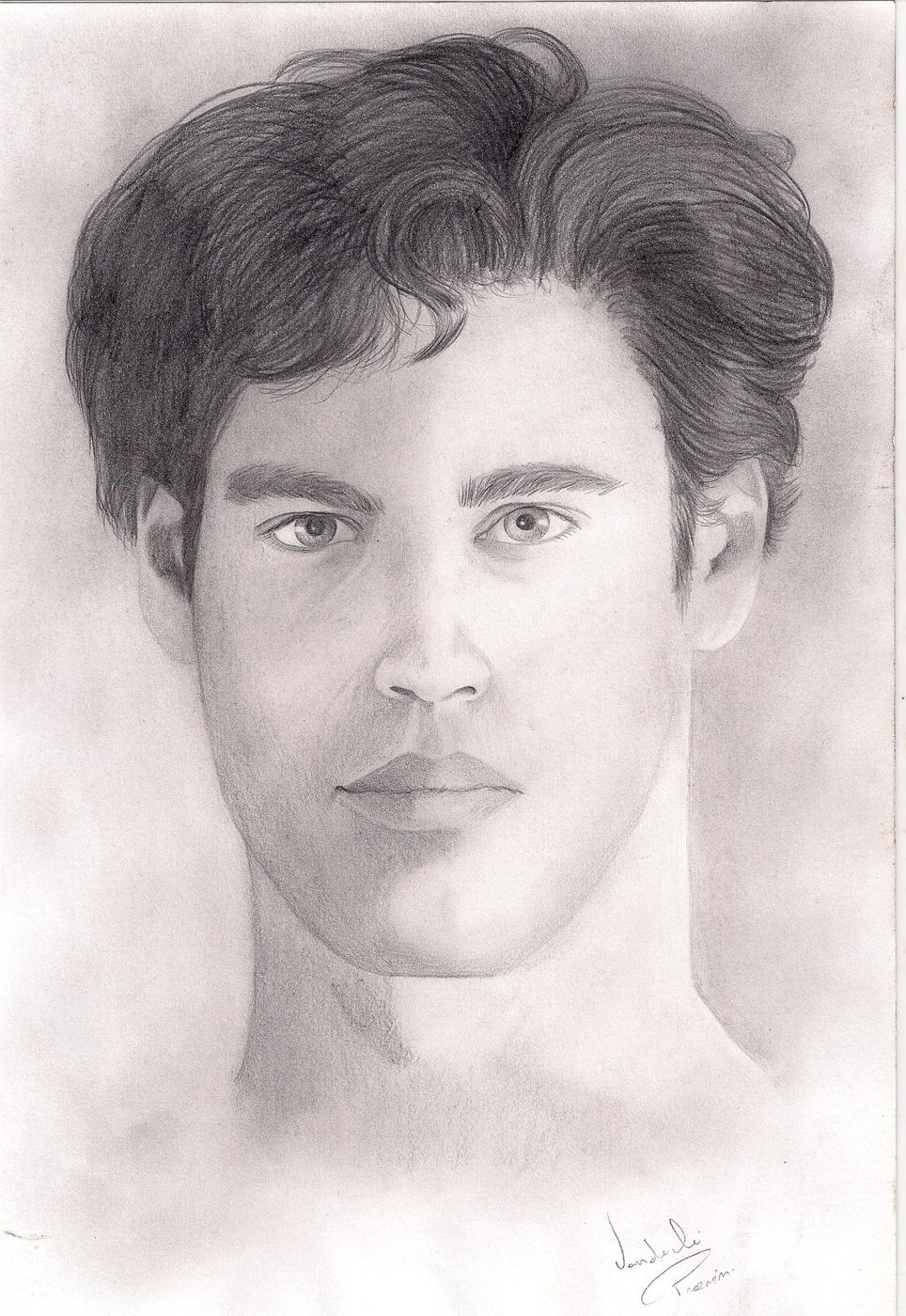 Retrato de homem em grafite