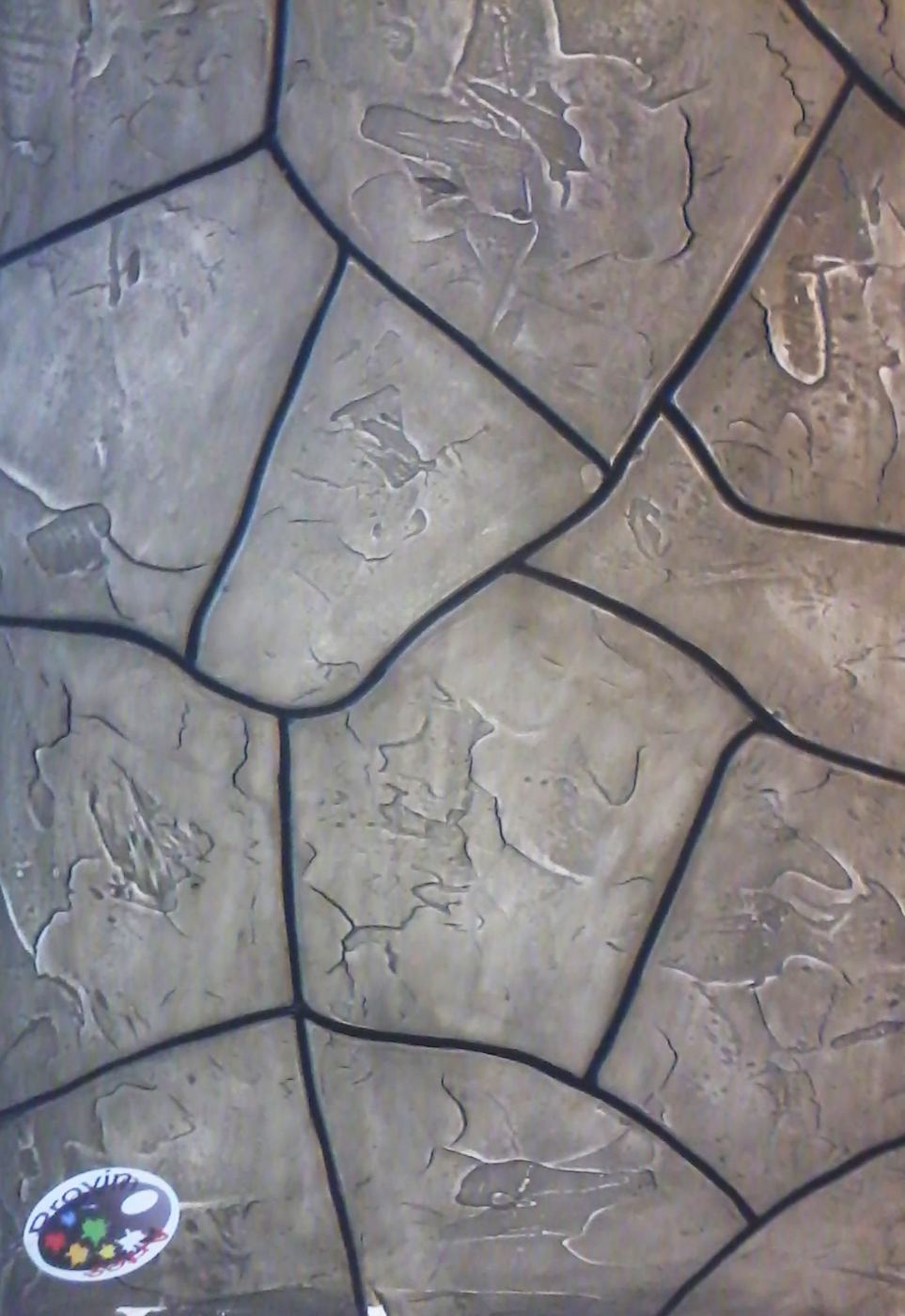 Textura pintada que imita pedras irregulares